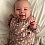 Kamiyah joined the competition — help win amazing prizes! baby, smiling, infant, onesie, bed, pillow, blanket, clothing, cute, child, happy, portrait, indoor, soft, cozy, hands, face, head, skin, young