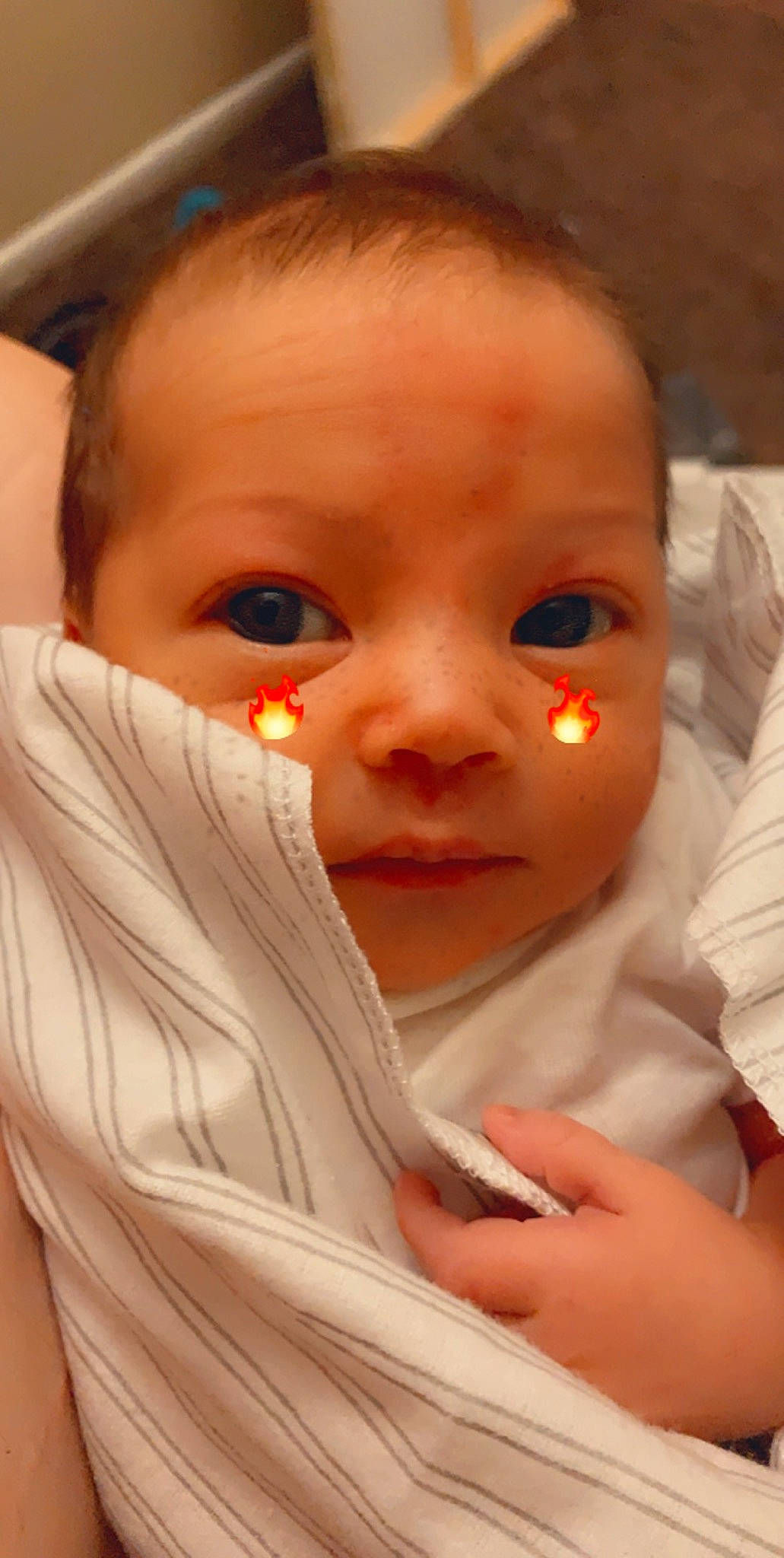 Austyn is registered to the contest to win money with this photo: baby, cheek, child, chin, close_up, eye, eyebrow, eyelash, face, forehead, head, lip, mouth, nose, person, skin, toddler