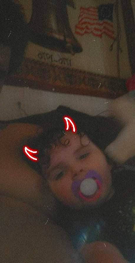 Hazley joined the competition — help win amazing prizes! carmine, darkness, eyewear, flesh, fun, hat, midnight, person, toddler