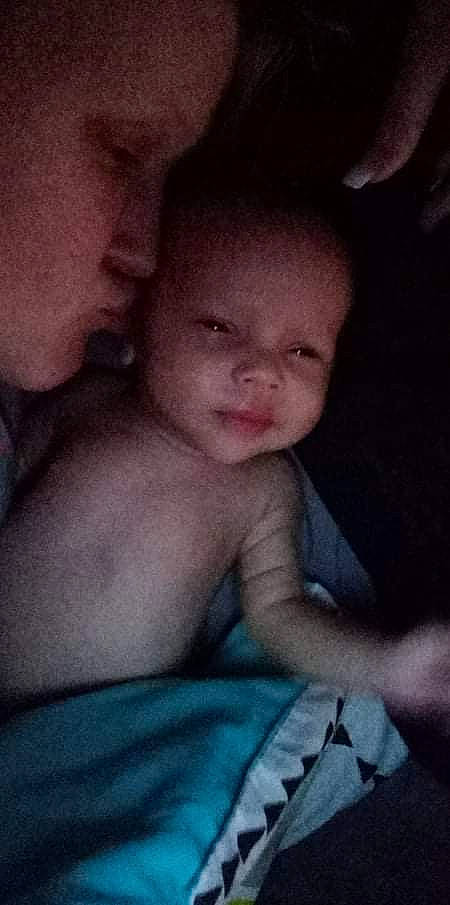 Ron'Dre is registered to the contest to win money with this photo: baby, cheek, chest, chin, ear, eyebrow, flash_photography, forehead, gesture, happy, interaction, iris, lip, mouth, muscle, neck, nose, person, shoulder, skin