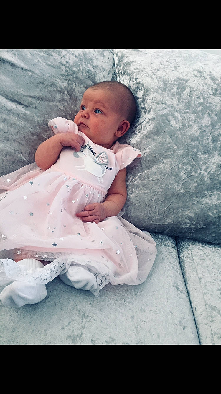 Lily-rose Turner joined the competition — help win amazing prizes! baby, cheek, child, dress, eye, face, hand, head, headwear, human, lip, nose, people, person, photograph, photography, pink, sitting, skin, smile