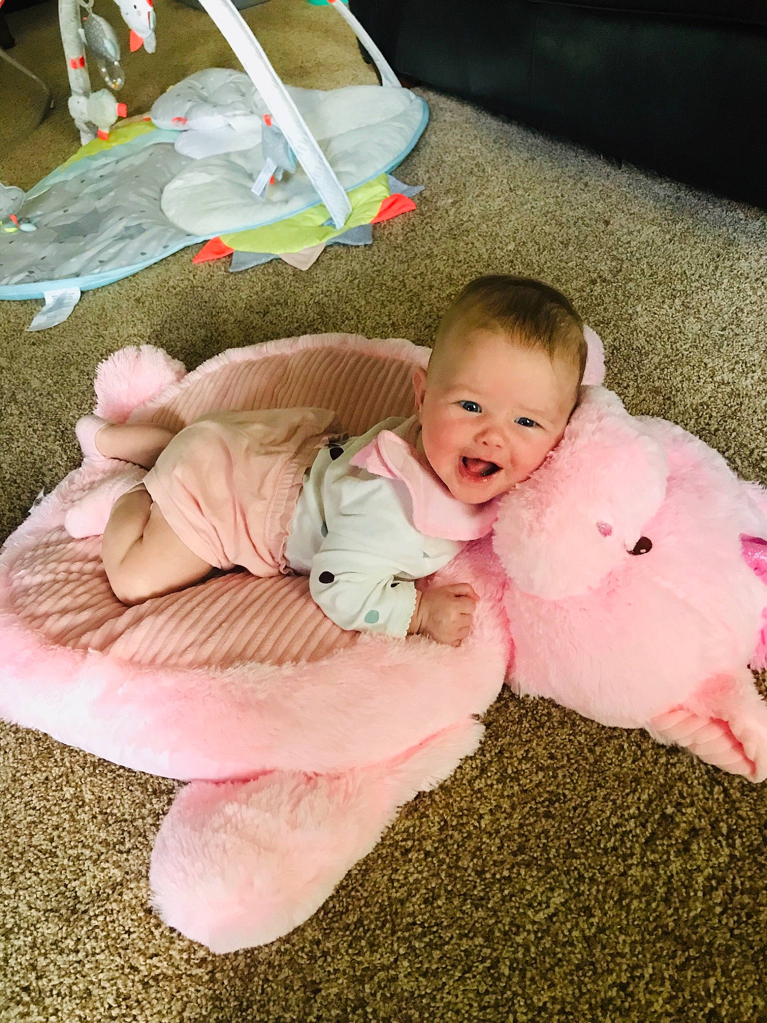 Pierce is registered to the contest to win money with this photo: baby, child, person, pink, play, product, sibling, skin, smile, toddler