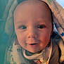 Emmett joined the competition — help win amazing prizes! baby, blanket, bodypart, bonnet, clothing, face, happy, hat, head, hood, hoodie, knitwear, mouth, newborn, person, photography, portrait, quilt, selfie, skin