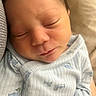 baby, blue, child, closeup, clothing, comfort, cozy, cute, duck_pattern, face, infant, newborn, onesie, peaceful, portrait, resting, skin, sleeping, soft_light, tiny