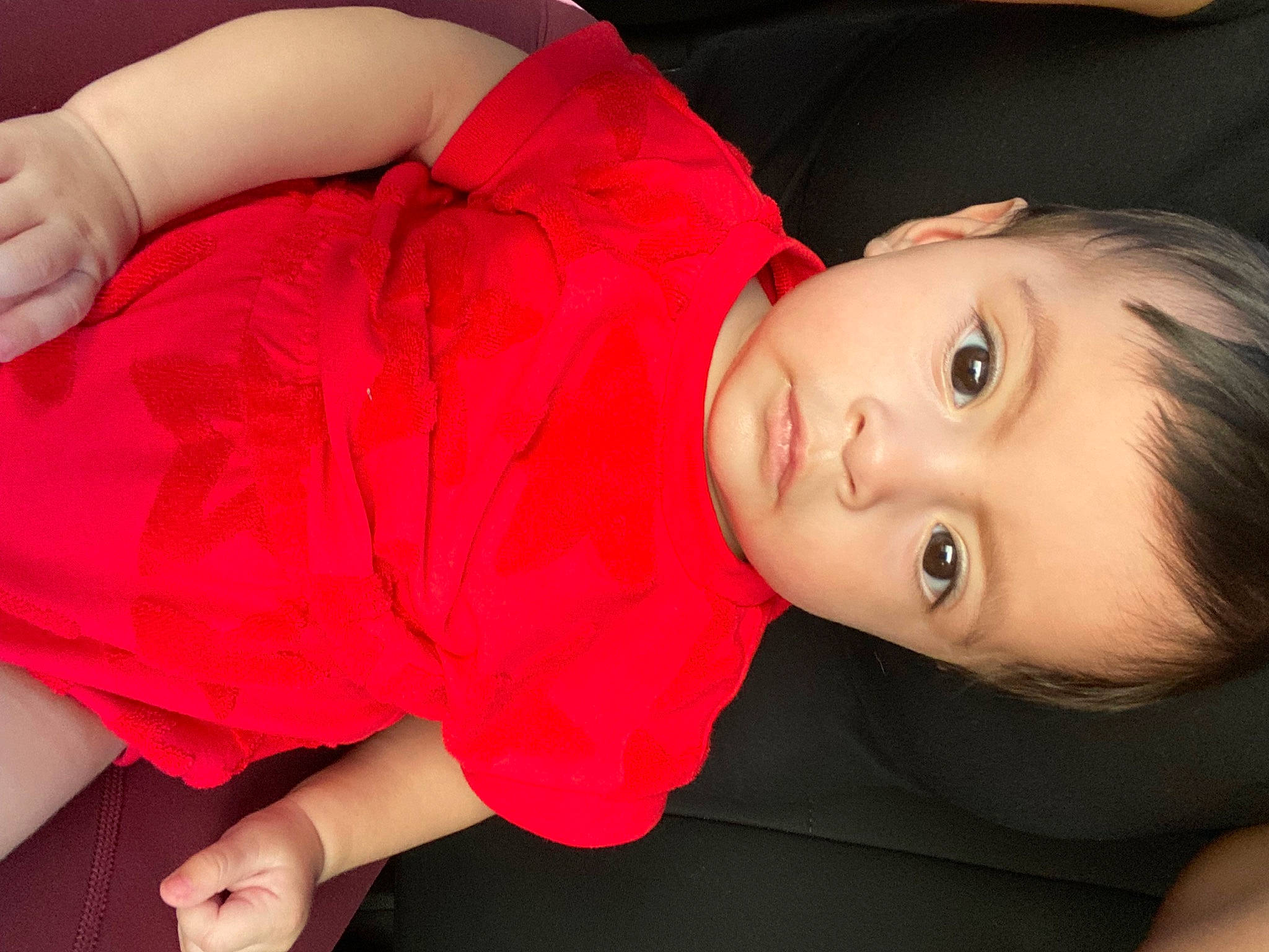 Meadow is registered to the contest to win money with this photo: cheek, comfort, eye, eyelash, flash_photography, head, human_body, joint, leg, lip, mouth, nail, neck, nose, person, pink, plant, red, skin, thigh