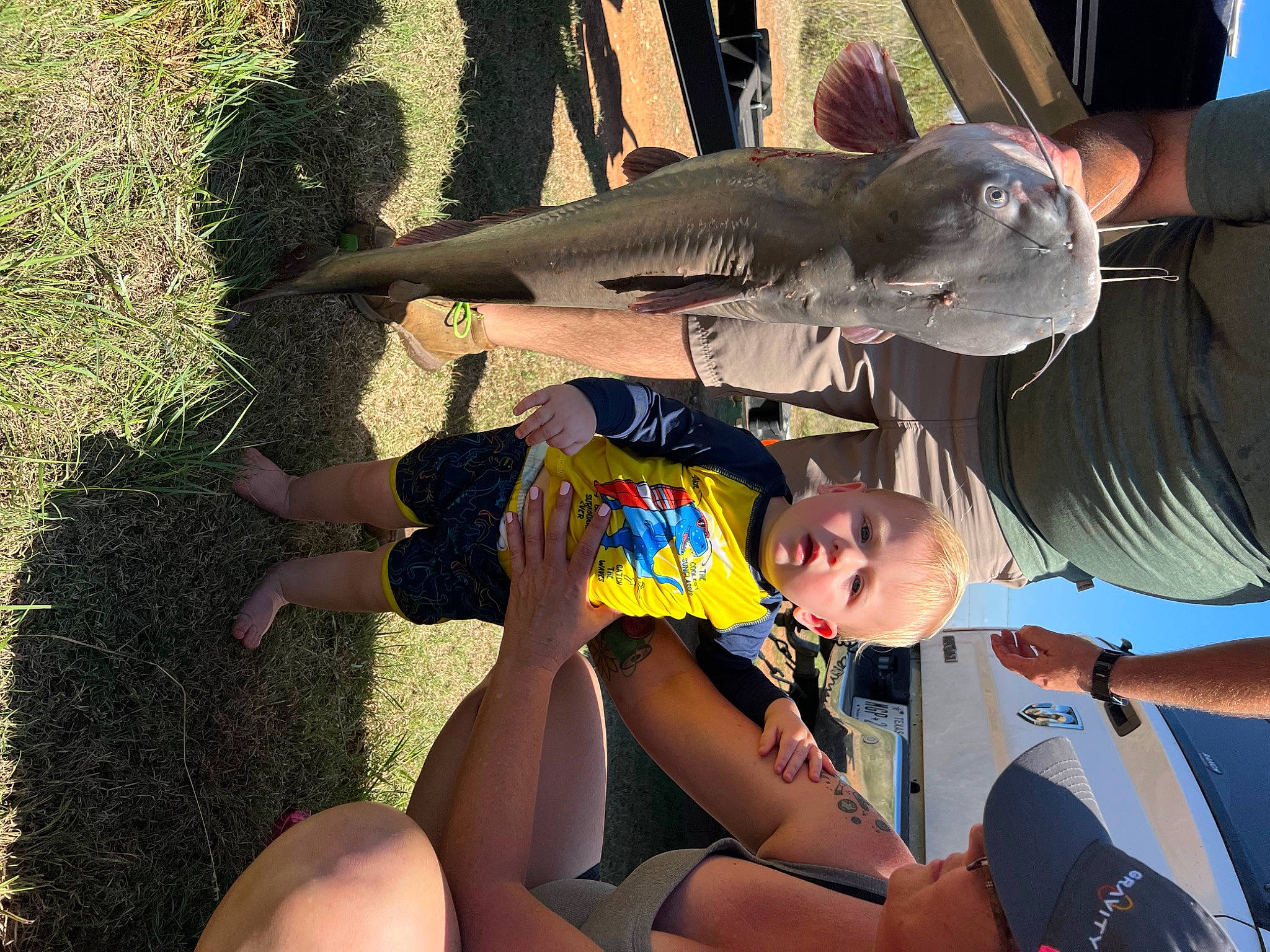 Carsyn joined the competition — help win amazing prizes! abdomen, bony_fish, chest, elbow, fin, fish, foot, fun, grass, happy, human_leg, knee, leisure, people_in_nature, person, ray_finned_fish, recreation, seafood, shorts, sorrow