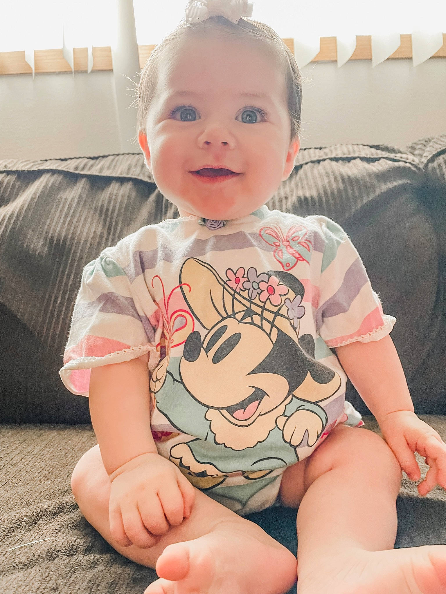 Opal is registered to the contest to win money with this photo: arm, baby_toddler_clothing, cheek, chin, eye, face, hair, hairstyle, head, human_body, leg, mouth, neck, nose, organ, person, product, shoulder, skin, smile