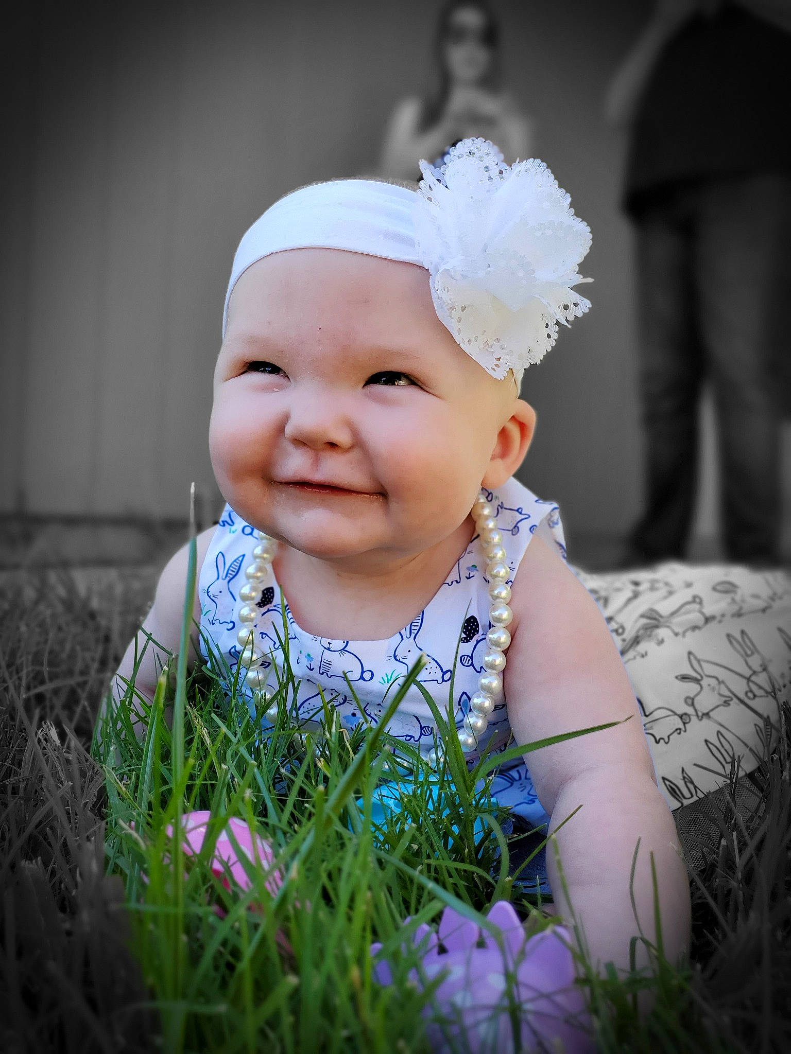Cadence joined the competition — help win amazing prizes! baby, cheek, child, dress, eye, face, grass, hair_accessory, happy, head, headgear, headpiece, joy, people, person, photograph, photography, pink, portrait, skin