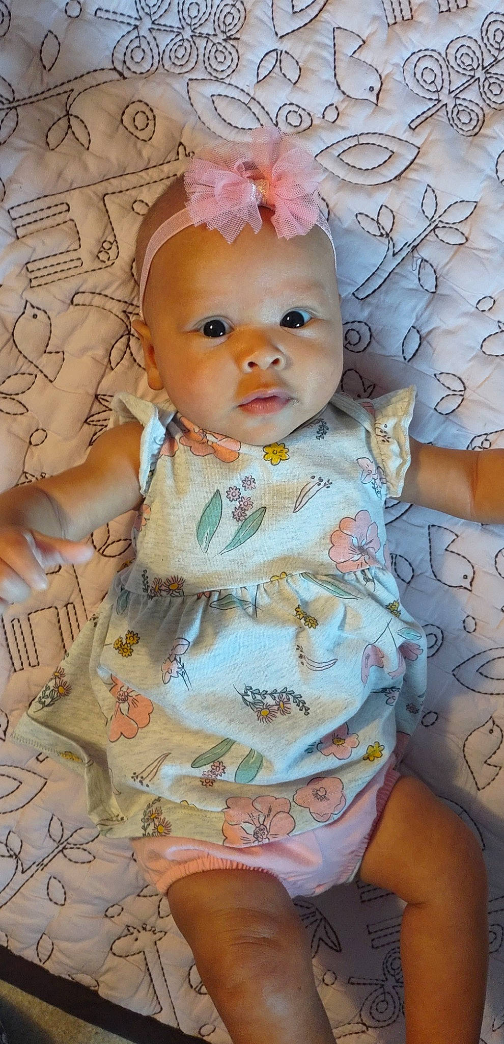 Emberlee joined the competition — help win amazing prizes! baby, baby_toddler_clothing, cheek, chin, doll, dress, eye, eyebrow, eyelash, face, head, human_body, iris, lip, nose, organ, person, pink, skin, sleeve