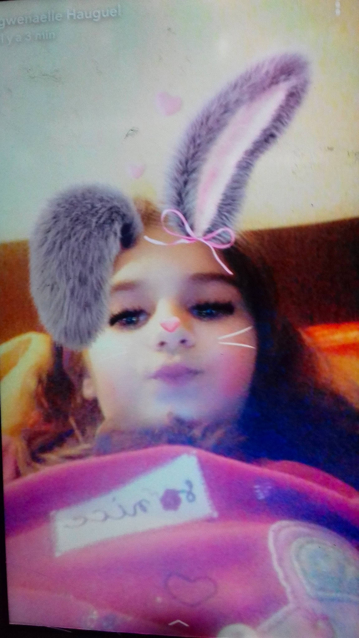 Gwenaelle participe au concours pour gagner de l'argent avec cette photo : baby, cheek, child, cool, ear, eye, eyebrow, eyelash, face, forehead, head, headgear, iris, lip, nose, organ, person, purple, skin, toddler