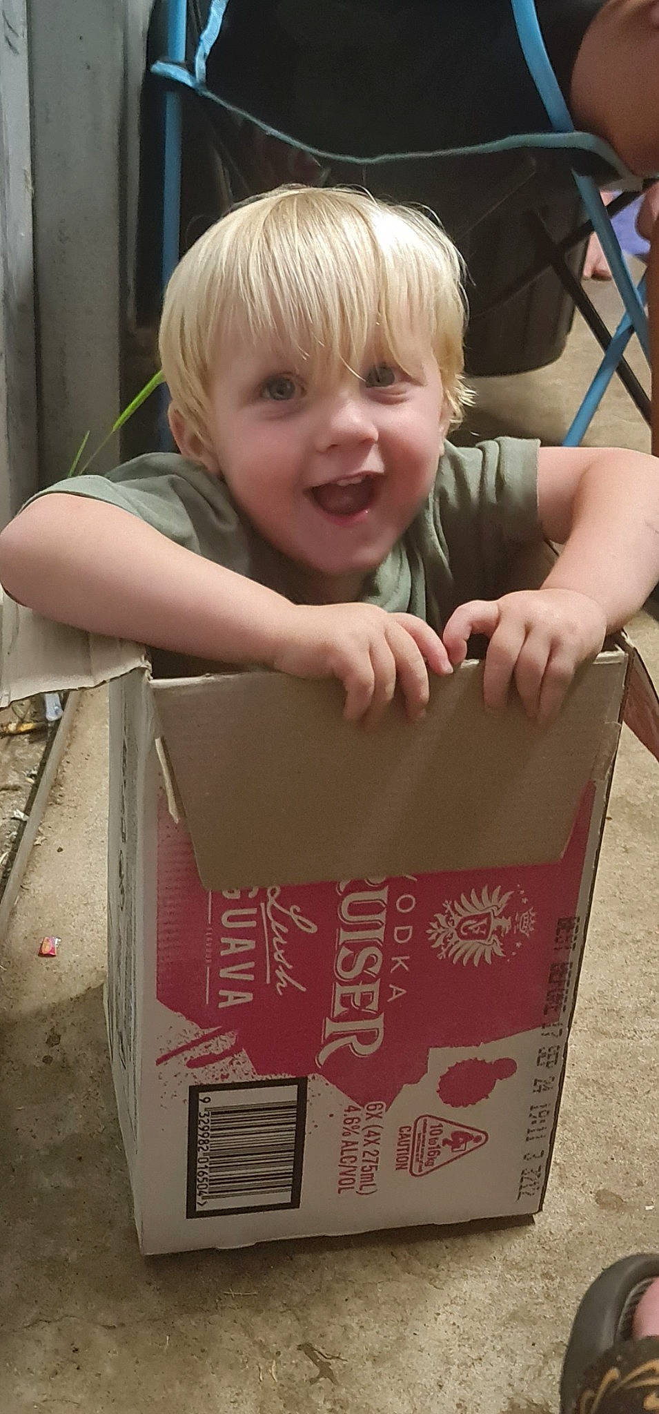 Toby joined the competition — help win amazing prizes! baby_toddler_clothing, chair, child, finger, font, fun, grass, happy, joy, laugh, packaging_and_labeling, person, play, product, sitting, sleeve, smile, snapshot, t_shirt, thumb