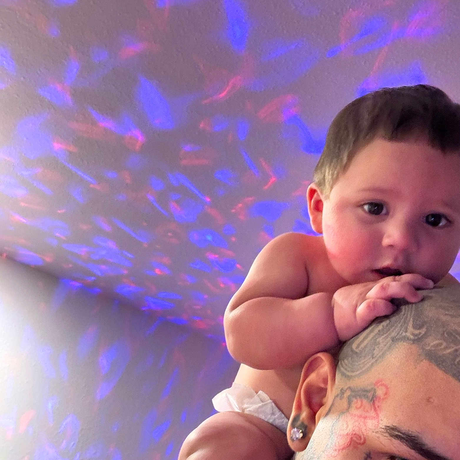 Nathaniel Dominik joined the competition — help win amazing prizes! accessories, arm, baby, bodypart, clothing, face, glasses, head, indoors, jewelry, lighting, necklace, newborn, person, photography, portrait, purple, selfie, skin, tattoo