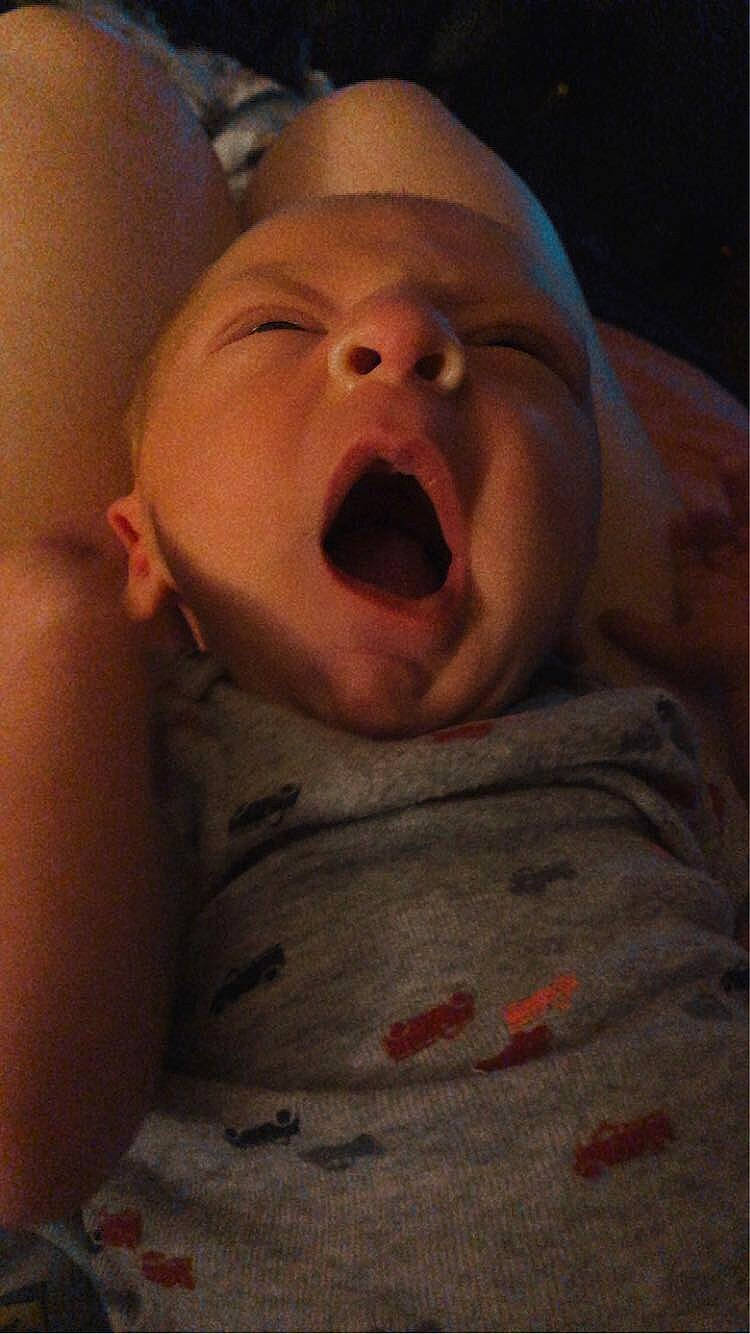 Gunner is registered to the contest to win money with this photo: baby, baby_making_funny_faces, cheek, child, comfort, ear, eye, eyelash, fun, happy, jaw, laugh, lip, mouth, nose, person, pleased, shout, smile, toddler