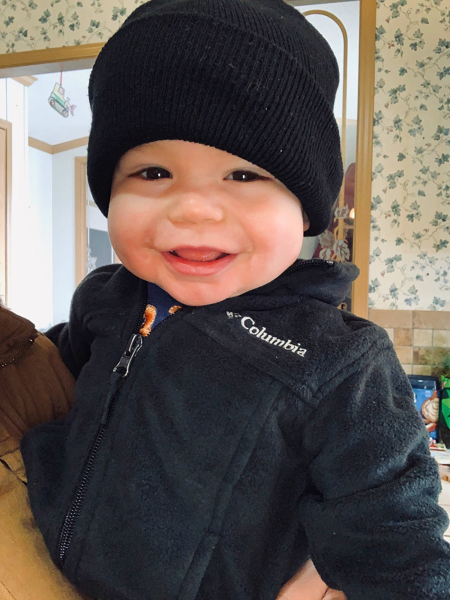 Stanley joined the competition — help win amazing prizes! beanie, bonnet, cap, child, clothing, hat, headgear, headwear, joy, knit_cap, outerwear, person, smile, toddler, wool