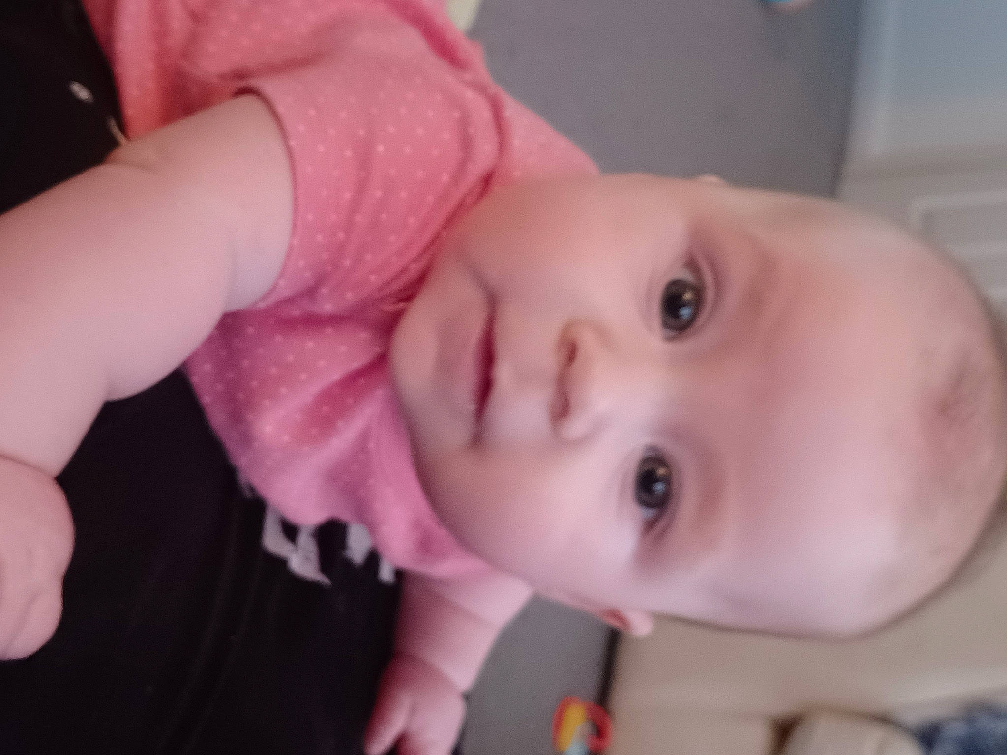 Star joined the competition — help win amazing prizes! baby, baby_toddler_clothing, cheek, child, chin, close_up, eye, eyebrow, eyelash, facial_expression, gesture, happy, iris, lip, mouth, nose, person, pink, skin, smile