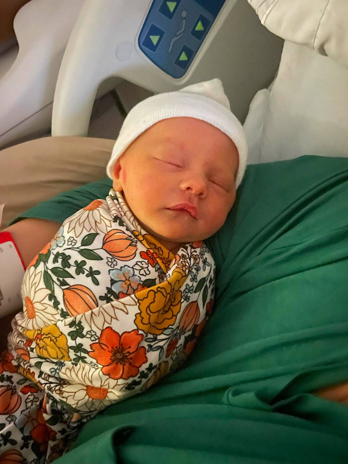 Olivia is registered to the contest to win money with this photo: baby, baby_products, baby_sleeping, baby_toddler_clothing, bedtime, car_seat, child, comfort, headgear, health_care, hospital, linens, medical, nap, person, room, service, sitting, sleep, toddler