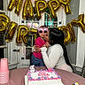 Aria Rose joined the competition — help win amazing prizes! birthday, child, woman, cake, cupcakes, balloons, party, glasses, pink, table, celebration, window, indoor, gift, happy, smile, family, love, event, together