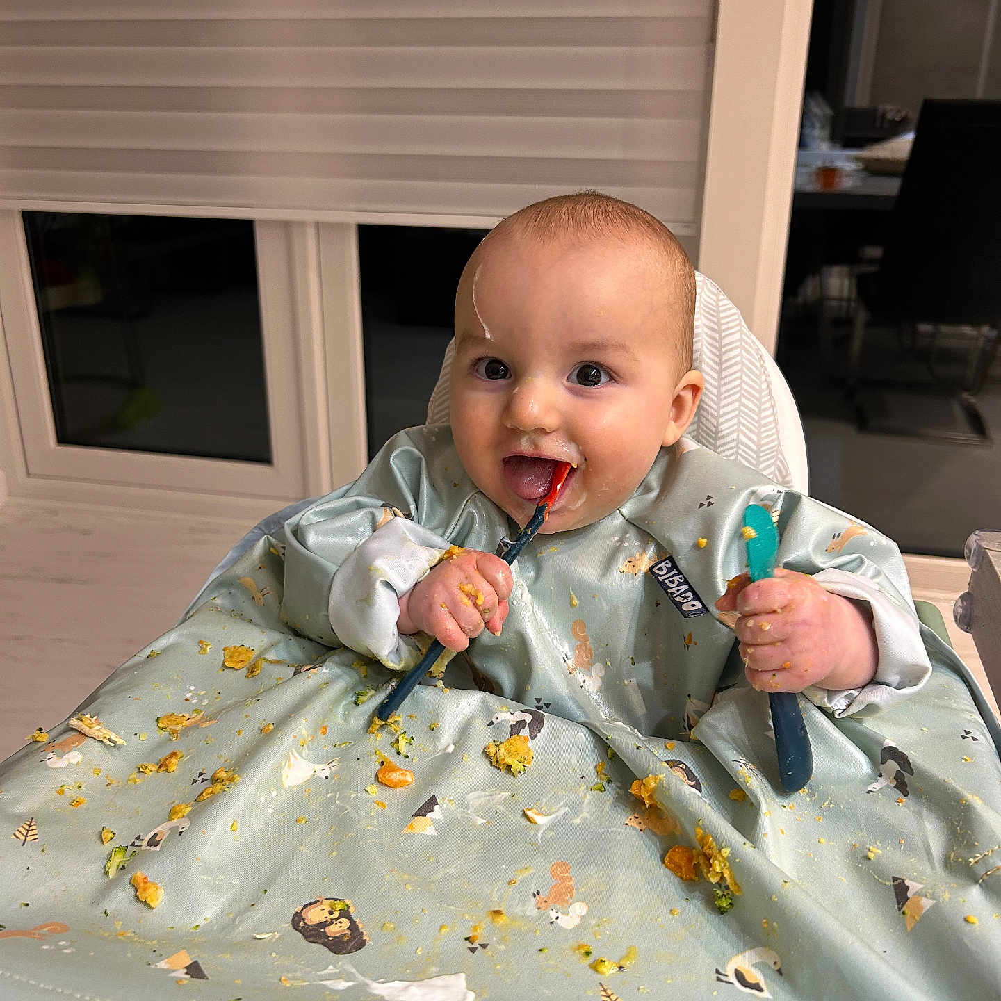 Carter is registered to the contest to win money with this photo: applique, architecture, baby, babylaughing, basin, bed, bib, blanket, bodypart, brush, building, chair, clothing, coat, cosmetics, couch, cream, cutlery, dessert, device