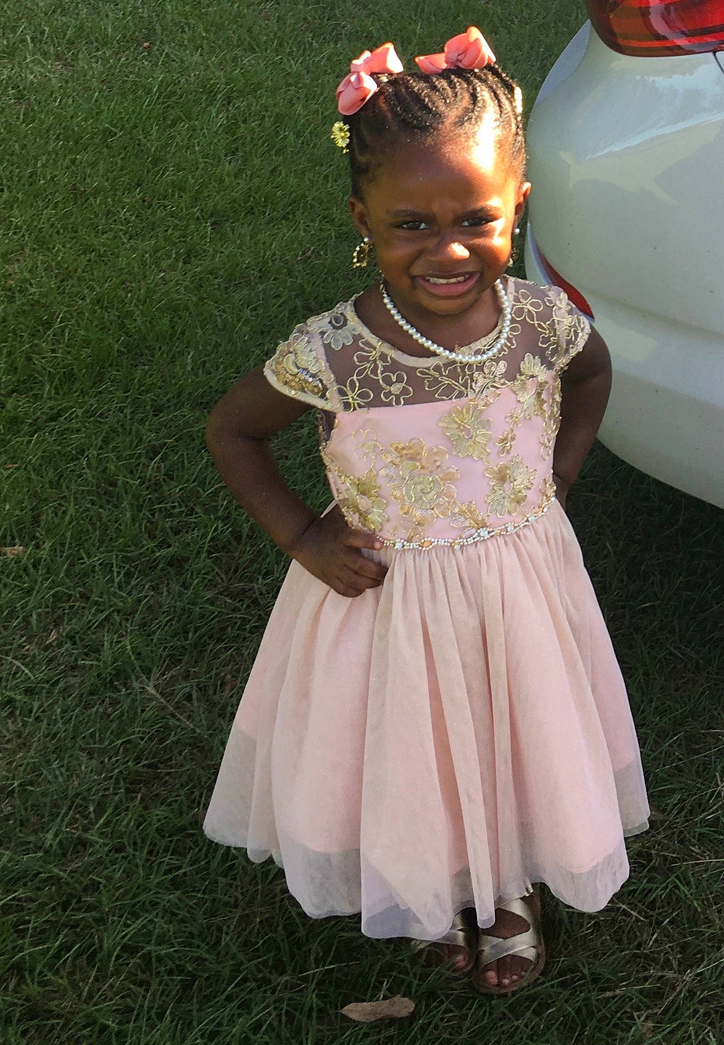Reign Brilan joined the competition — help win amazing prizes! bridal_party_dress, ceremony, child, child_model, dress, formal_wear, hair, hair_accessory, hairstyle, headpiece, joy, person, smile, toddler, white