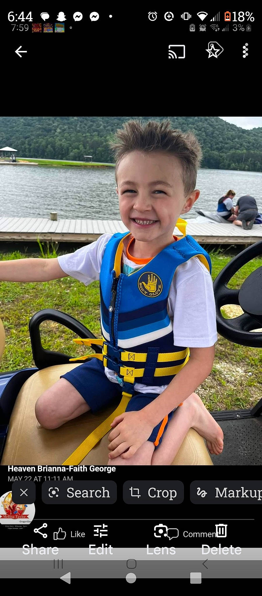 Brantley joined the competition — help win amazing prizes! boat, boats_and_boating_equipment_and_supplies, child, fun, happy, joy, lake, leisure, lifejacket, oar, person, personal_protective_equipment, recreation, smile, summer, thigh, toddler, travel, water, water_transportation