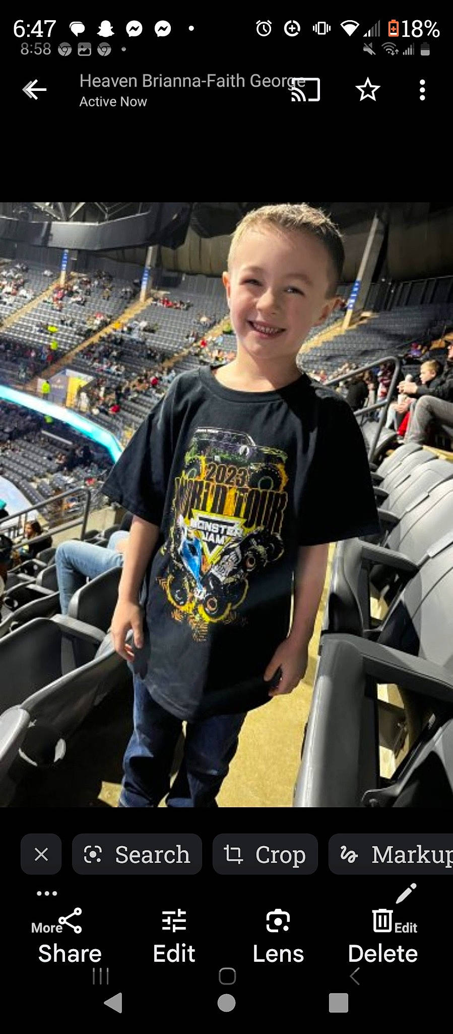 Brantley joined the competition — help win amazing prizes! aerospace_engineering, automotive_design, automotive_exterior, automotive_tire, competition_event, crowd, event, eyewear, family_car, fan, fun, joy, logo, luxury_vehicle, motor_vehicle, person, recreation, smile, sport_venue, stadium