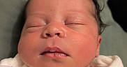 Leomi joined the competition — help win amazing prizes! baby, blanket, close_up, closed_eyes, cozy, face, hair, head, indoors, infant, newborn, peaceful, photography, pillow, portrait, resting, skin, sleeping, soft_lighting, swaddled