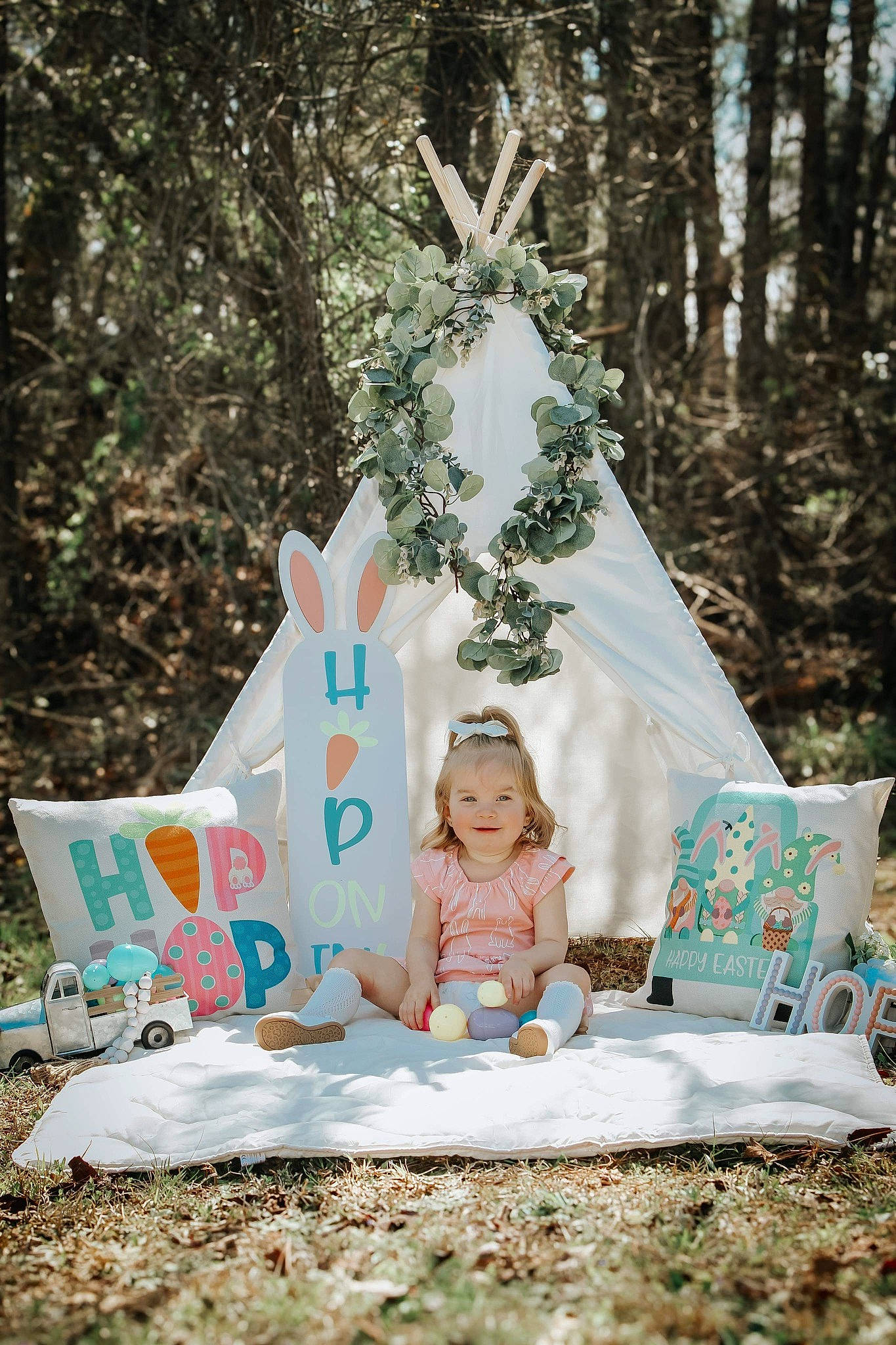 Constance joined the competition — help win amazing prizes! baby, chair, child, dress, event, fun, grass, happy, joy, leaf, leisure, people, person, pink, plant, recreation, sitting, spring, toddler, tradition