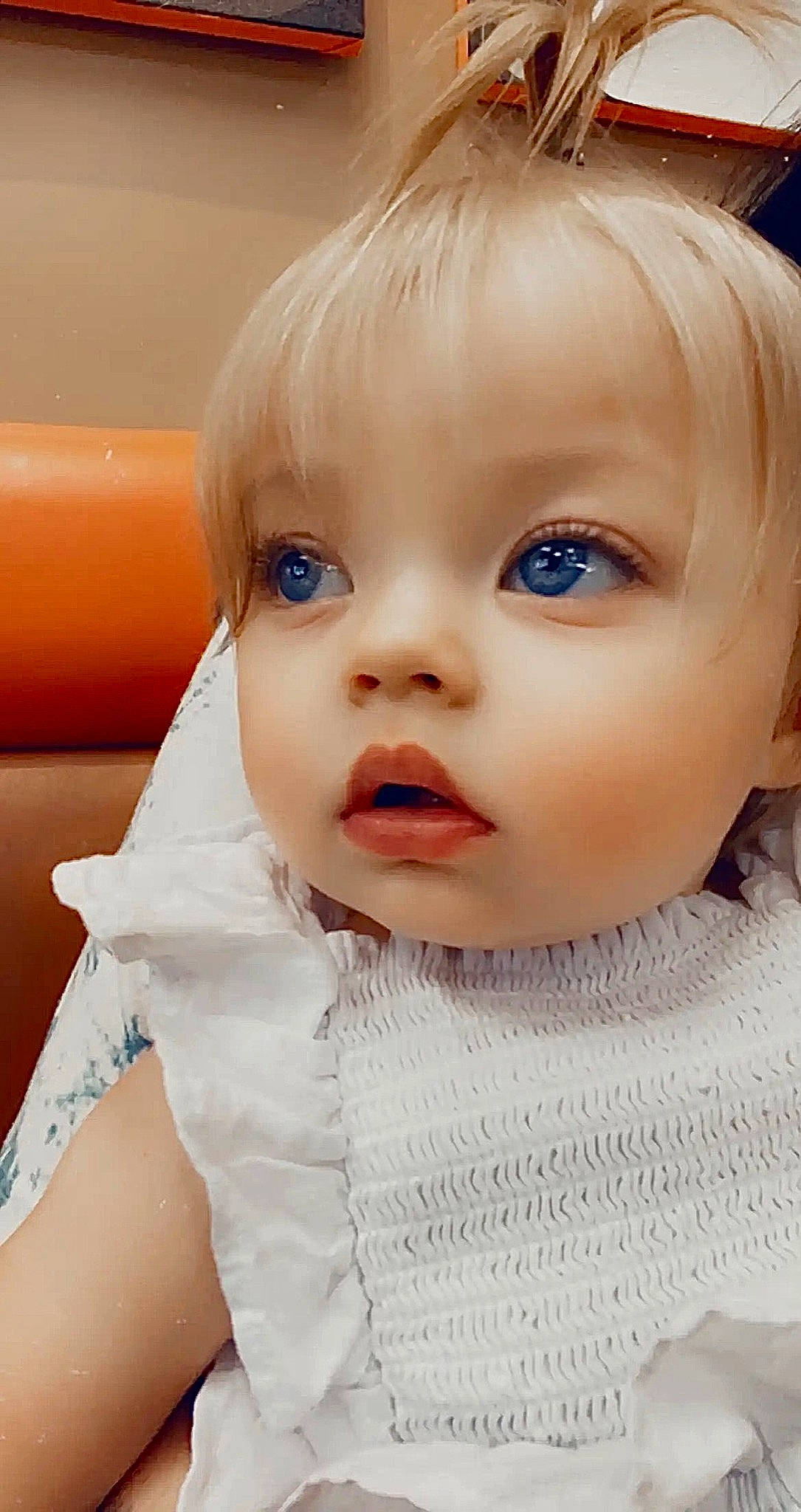 Evelyn joined the competition — help win amazing prizes! baby, baby_toddler_clothing, cheek, child, dress, eyelash, facial_expression, forehead, happy, headgear, human_body, iris, lip, mouth, neck, nose, person, pink, skin, sleeve