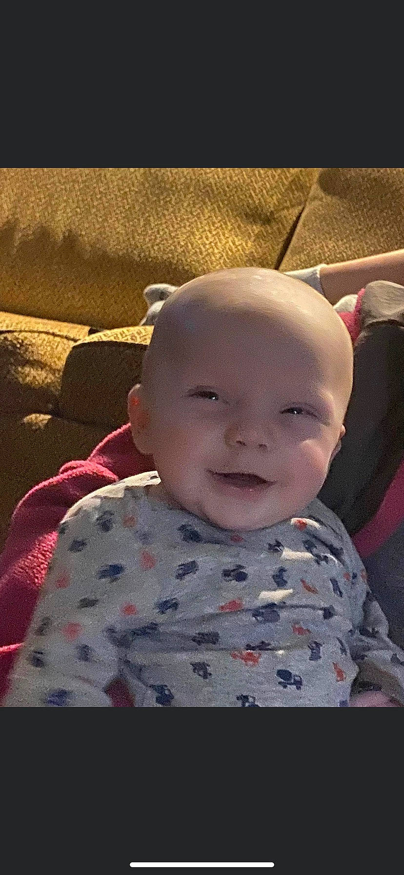 Ricky joined the competition — help win amazing prizes! baby, baby_laughing, baby_products, baby_toddler_clothing, cheek, child, comfort, fun, happy, iris, lip, nose, pattern, person, selfie, sitting, skin, sleeve, smile, tints_and_shades