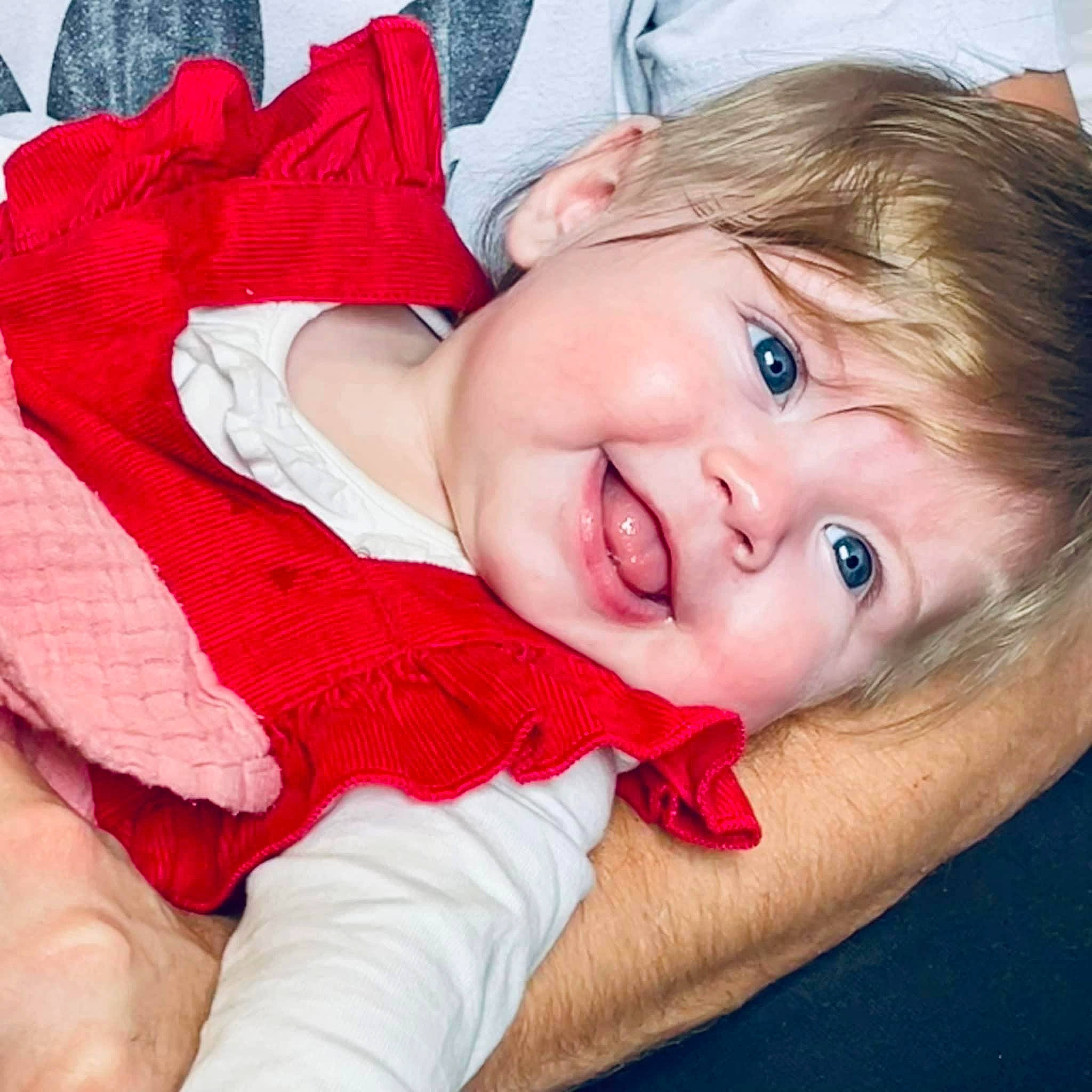 Adelyn joined the competition — help win amazing prizes! baby, baby_toddler_clothing, cheek, child, chin, comfort, eye, eyebrow, eyelash, flash_photography, gesture, happy, iris, joy, lip, mouth, nose, person, skin, sleeve