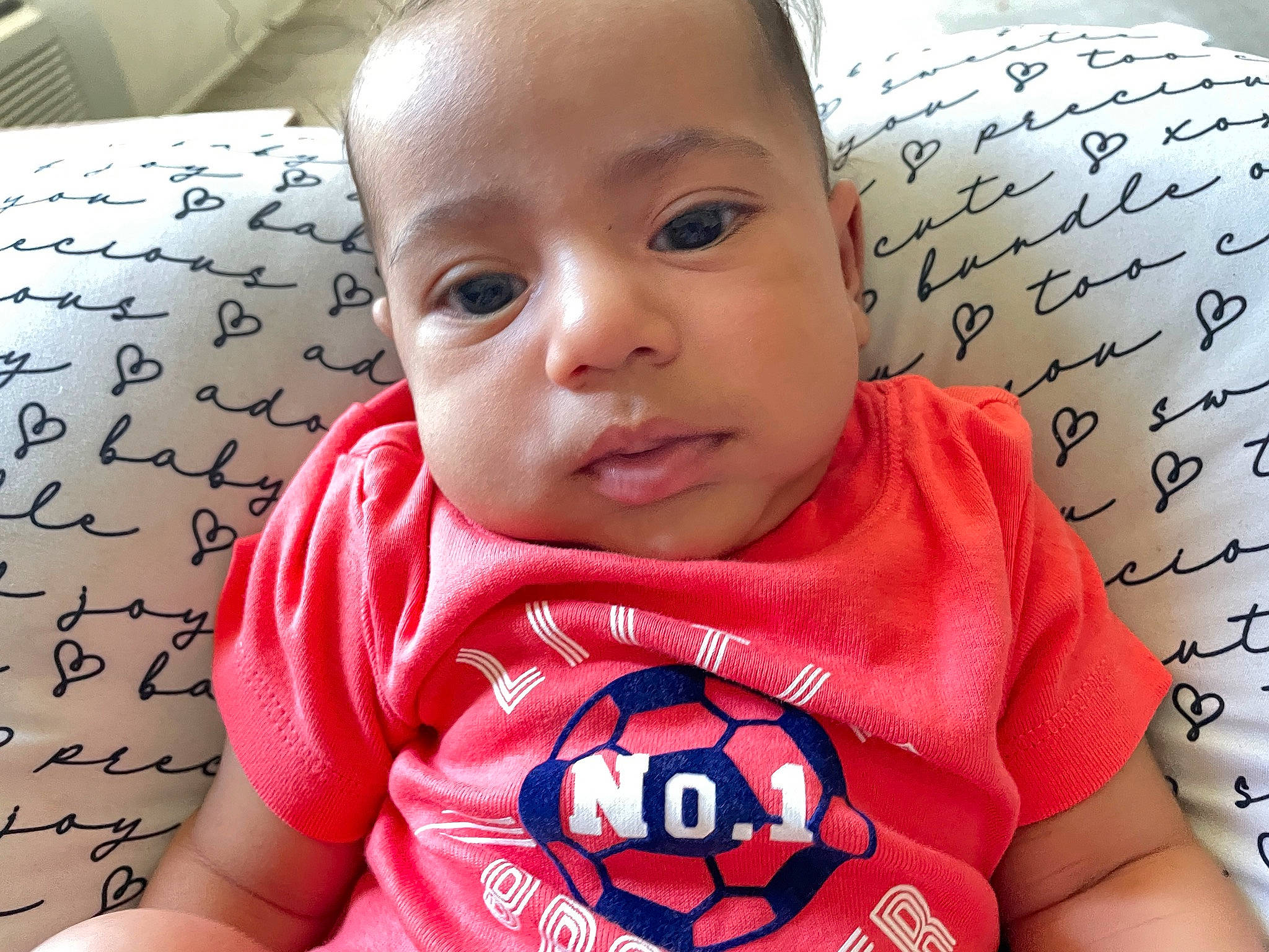 Ethan is registered to the contest to win money with this photo: baby, baby_toddler_clothing, cheek, chin, ear, eyebrow, eyelash, facial_expression, forehead, hair, hairstyle, head, human, jaw, lip, mouth, nose, person, skin, sleeve