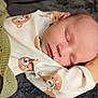 Leon is registered to the contest to win money with this photo: baby, sleeping, onesie, bear_print, blanket, knitted, cozy, infant, peaceful, soft, face, hand, cute, resting, child, portrait, newborn, warm, comfort, sleep