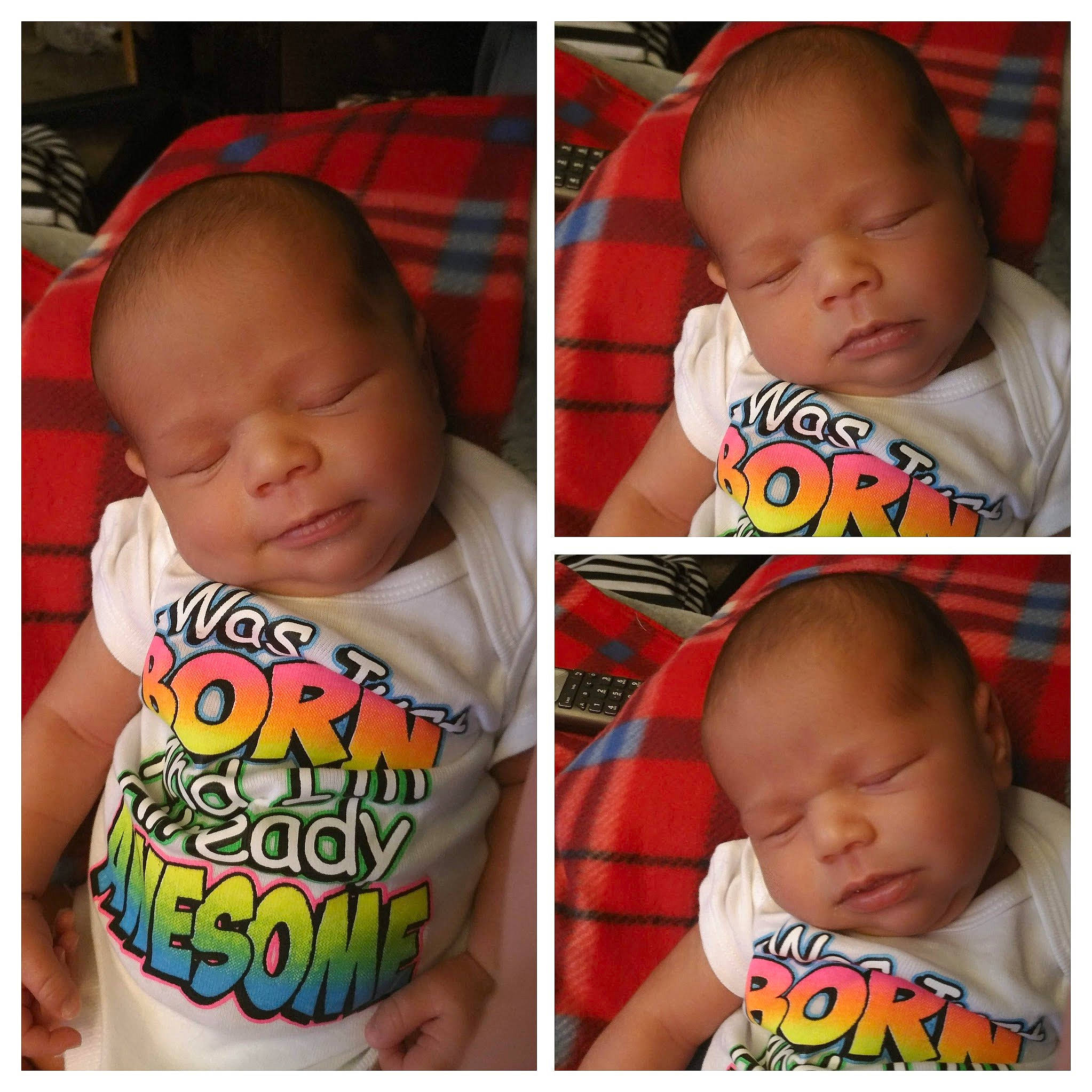 Linkin joined the competition — help win amazing prizes! baby, baby_laughing, baby_making_funny_faces, baby_toddler_clothing, cheek, child, collage, cool, ear, face, facial_expression, food, head, mouth, person, photo_caption, play, smile, t_shirt, toddler