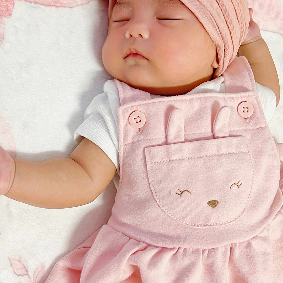 Anaiah joined the competition — help win amazing prizes! adorable, baby, blanket, child, closeup, clothing, cute, fabric, face, headband, infant, peaceful, pink_outfit, portrait, resting, skin, sleeping, soft_texture, toddler, young