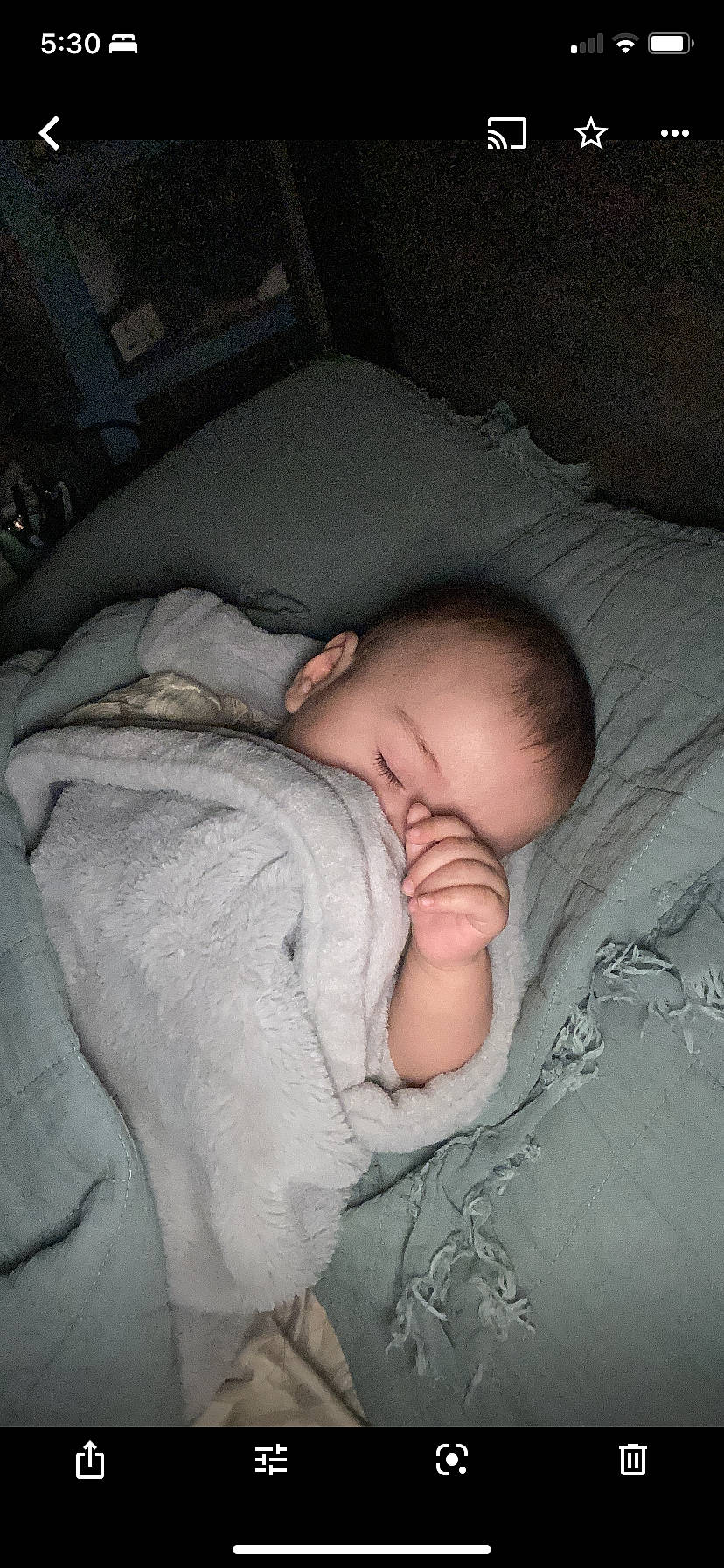 Jiovanni joined the competition — help win amazing prizes! baby, baby_sleeping, baby_toddler_clothing, bedtime, brown, cheek, child, comfort, darkness, eye, head, linens, mouth, nap, nose, person, room, sitting, skin, sleep