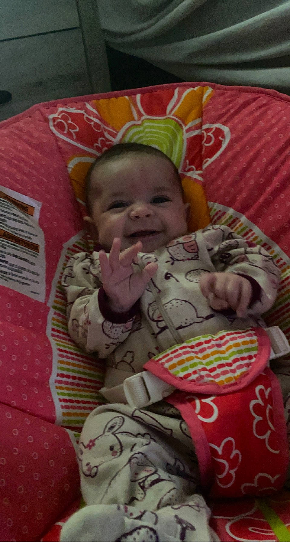 Rainey Rose joined the competition — help win amazing prizes! baby, baby_products, baby_toddler_clothing, carmine, cheek, child, comfort, event, fun, happy, head, icing, linens, person, pink, play, room, sitting, skin, smile