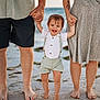 Cruz joined the competition — help win amazing prizes! adult, barefoot, beach, child, dress, family, feet, happy, holding_hands, legs, ocean, outdoor, sand, shirt, shorts, smiling, summer, suspenders, tattoo, toddler