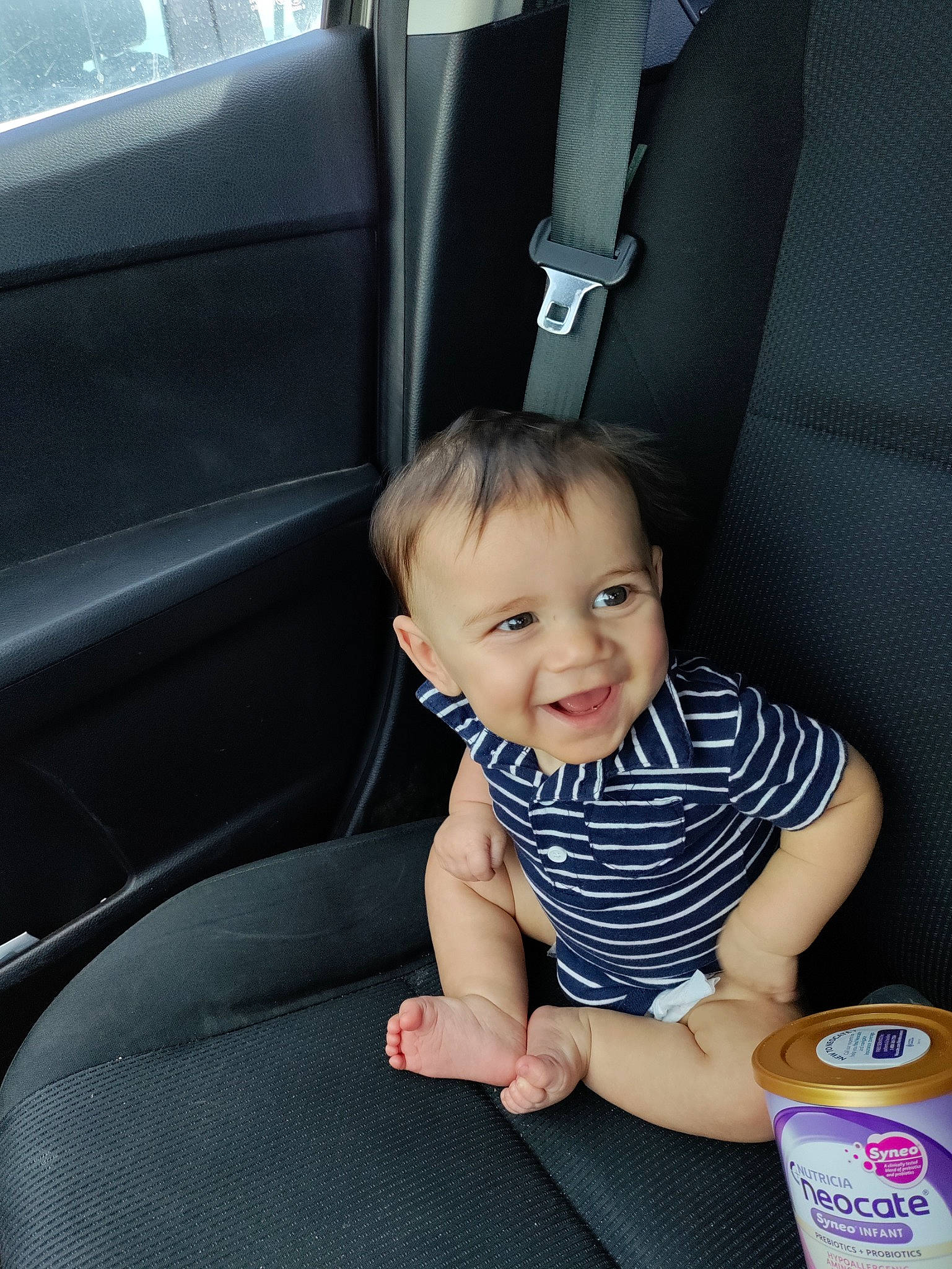 Aston joined the competition — help win amazing prizes! auto_part, automotive_design, automotive_exterior, baby, baby_toddler_clothing, car_seat, car_seat_cover, child, comfort, family_car, finger, joy, luxury_vehicle, motor_vehicle, person, personal_luxury_car, sitting, smile, thumb, toddler