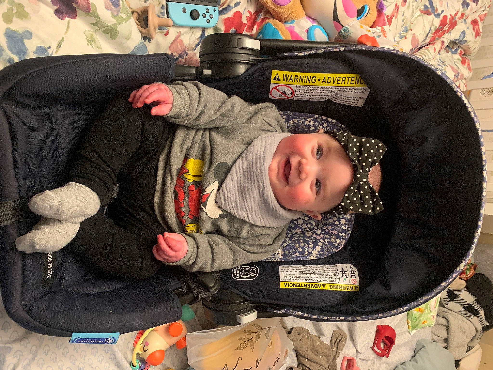 Luna joined the competition — help win amazing prizes! baby, baby_carriage, baby_products, baby_safety, baby_sleeping, baby_toddler_clothing, baby_toys, bag, baggage, car_seat, child, comfort, headwear, infant_bed, joy, lap, luggage_and_bags, person, product, room