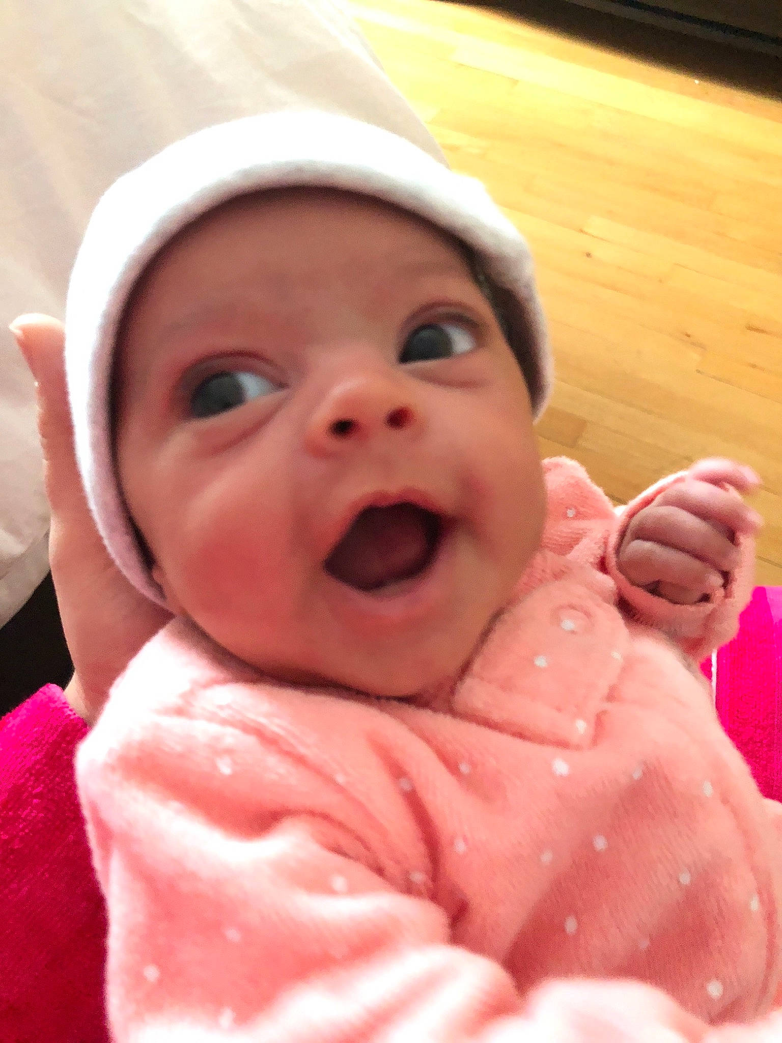 Amayah is registered to the contest to win money with this photo: baby, baby_laughing, baby_making_funny_faces, cheek, child, face, facial_expression, happy, laugh, lip, mouth, person, pink, skin, smile, toddler, tongue