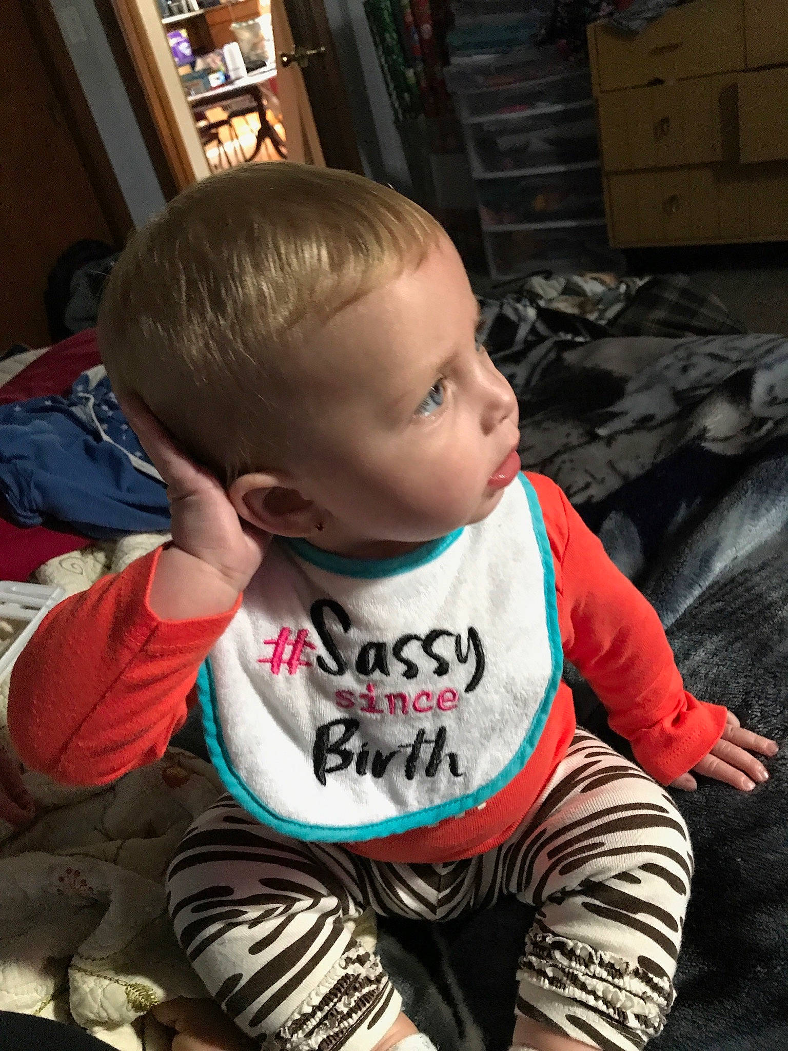 Ezmae is registered to the contest to win money with this photo: baby, cheek, child, cool, person, play, toddler