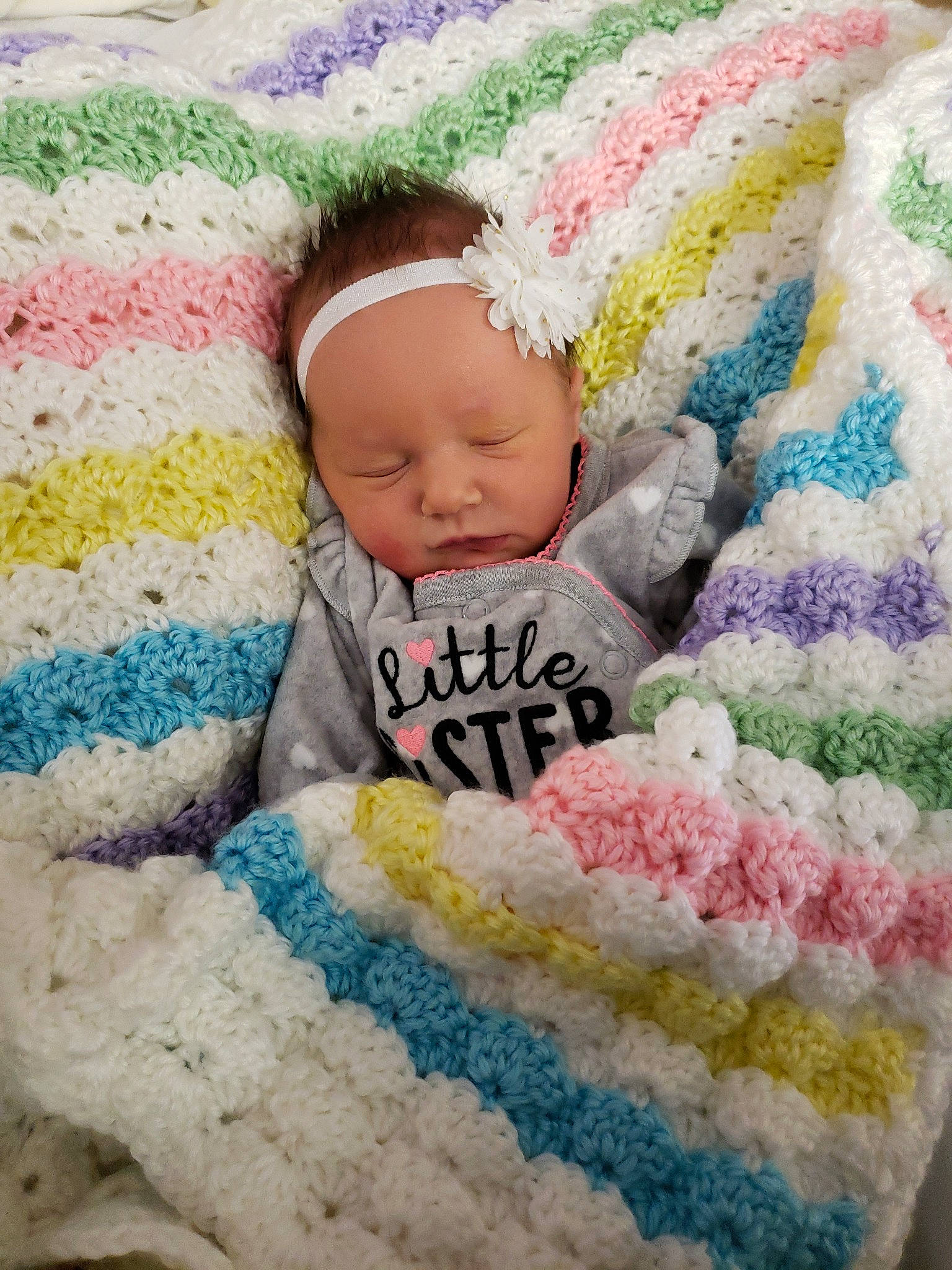 Maylee joined the competition — help win amazing prizes! baby, baby_sleeping, baby_toddler_clothing, bedding, bedtime, blanket, child, crochet, knitting, linens, nap, person, product, sleep, textile, toddler, wool