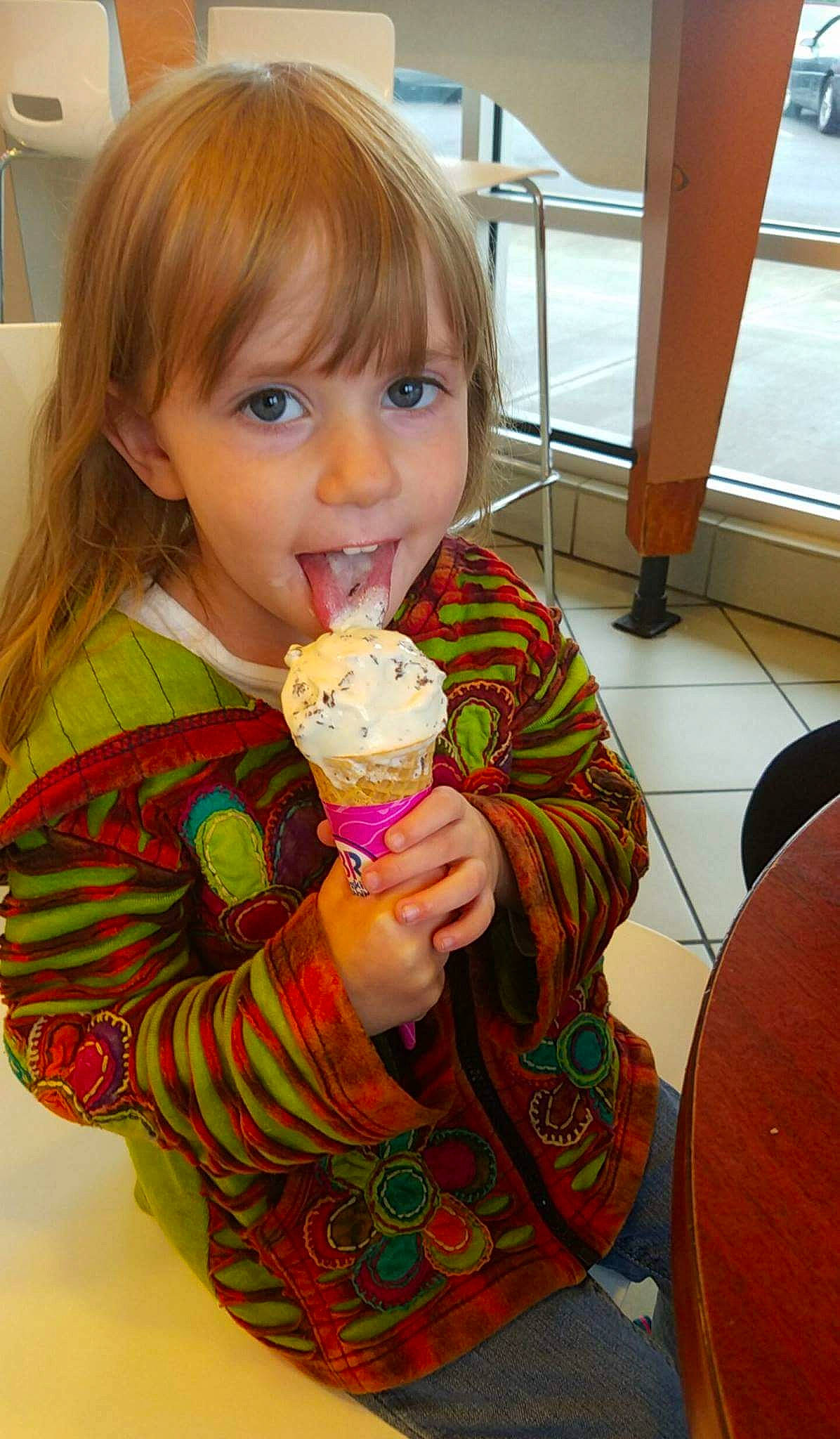 Lillianne joined the competition — help win amazing prizes! child, ice_cream, person, play, toddler