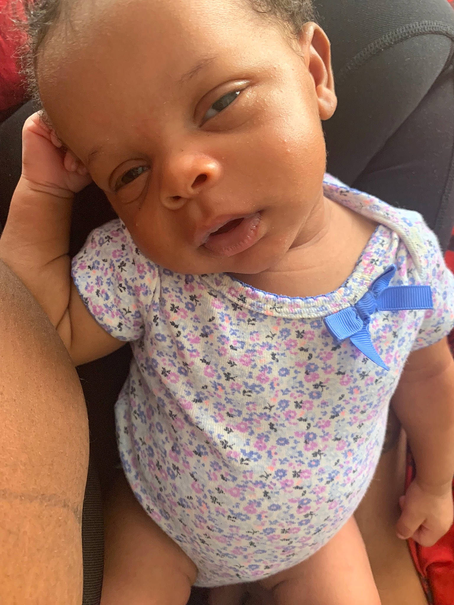 Maliah joined the competition — help win amazing prizes! abdomen, arm, baby, black_hair, cheek, child, face, head, leg, lip, mouth, neck, nose, person, skin, thigh, toddler