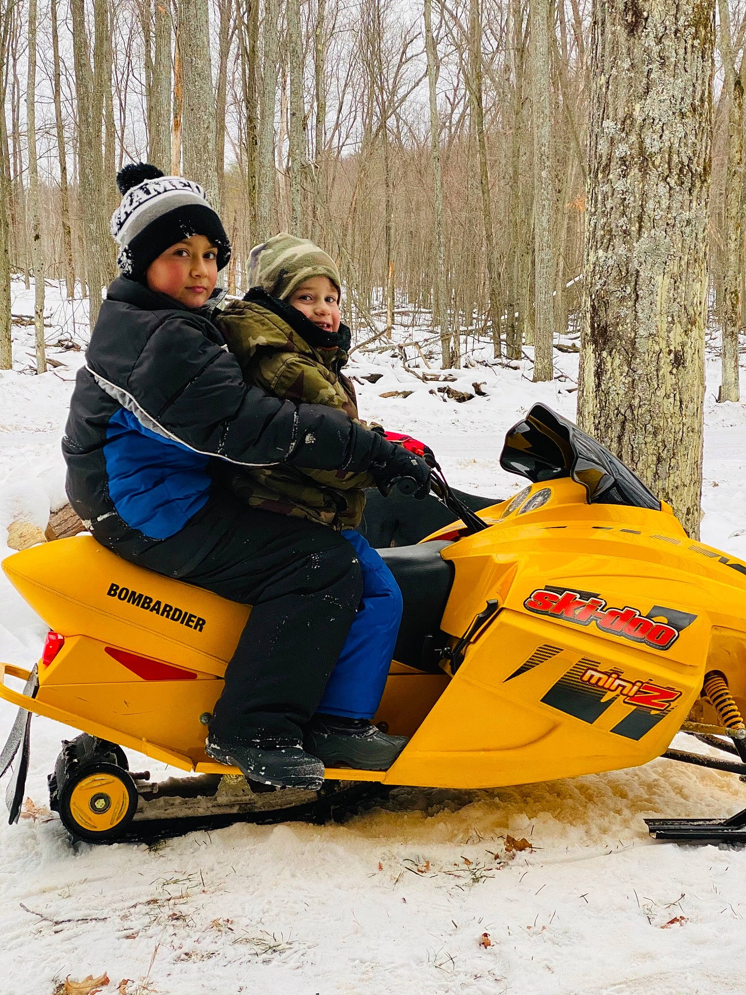 James joined the competition — help win amazing prizes! automotive_design, automotive_tire, freezing, fun, geological_phenomenon, headwear, helmet, jacket, land_vehicle, leisure, motor_vehicle, outdoor_recreation, person, recreation, sled, snow, sports, tree, vehicle, winter