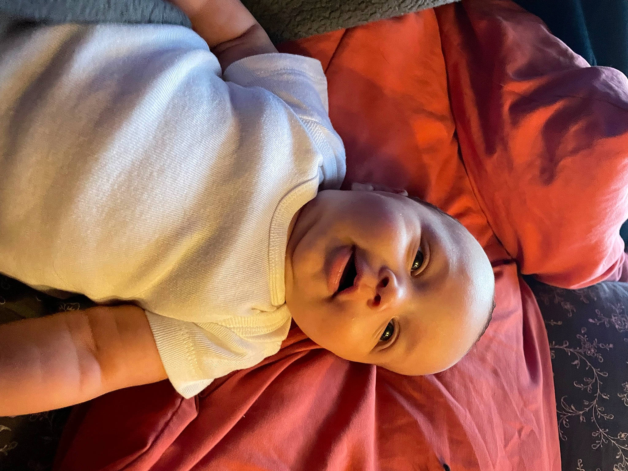 Azalea joined the competition — help win amazing prizes! baby, baby_toddler_clothing, cheek, child, comfort, eye, eyebrow, eyelash, face, fun, grass, happy, hat, lip, mouth, nose, orange, person, smile, toddler