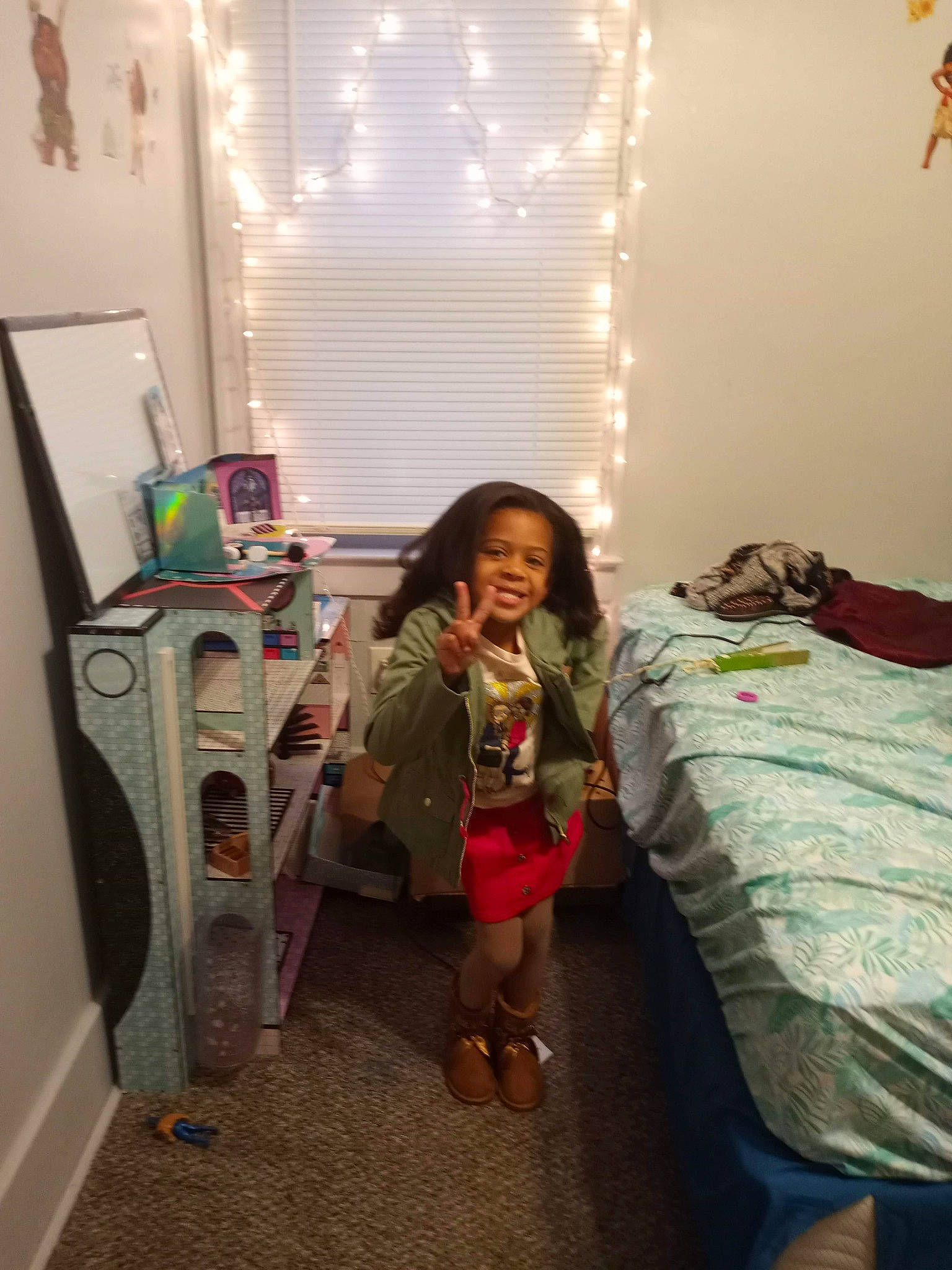 Jianna joined the competition — help win amazing prizes! bed, ceiling, chest_of_drawers, event, fashion_design, floor, flooring, fun, home_appliance, house, joy, kitchen, linens, major_appliance, person, refrigerator, room, sandal, t_shirt, toddler