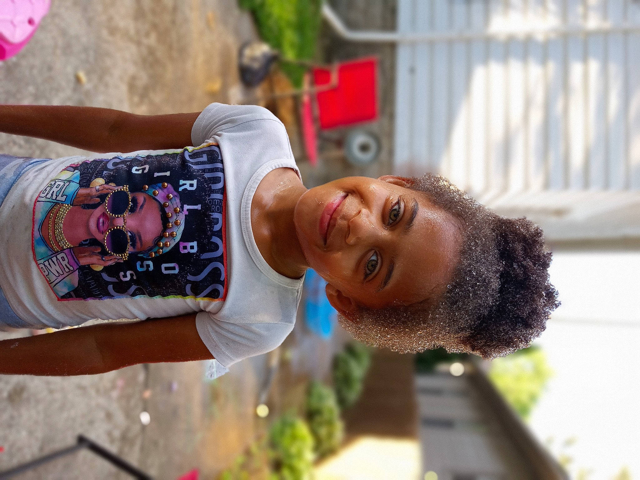 Jianna is registered to the contest to win money with this photo: adaptation, child, community, cool, fashion, fun, grass, hairstyle, happy, joy, leisure, mammal, person, plant, public_space, recreation, smile, summer, tree, vertebrate