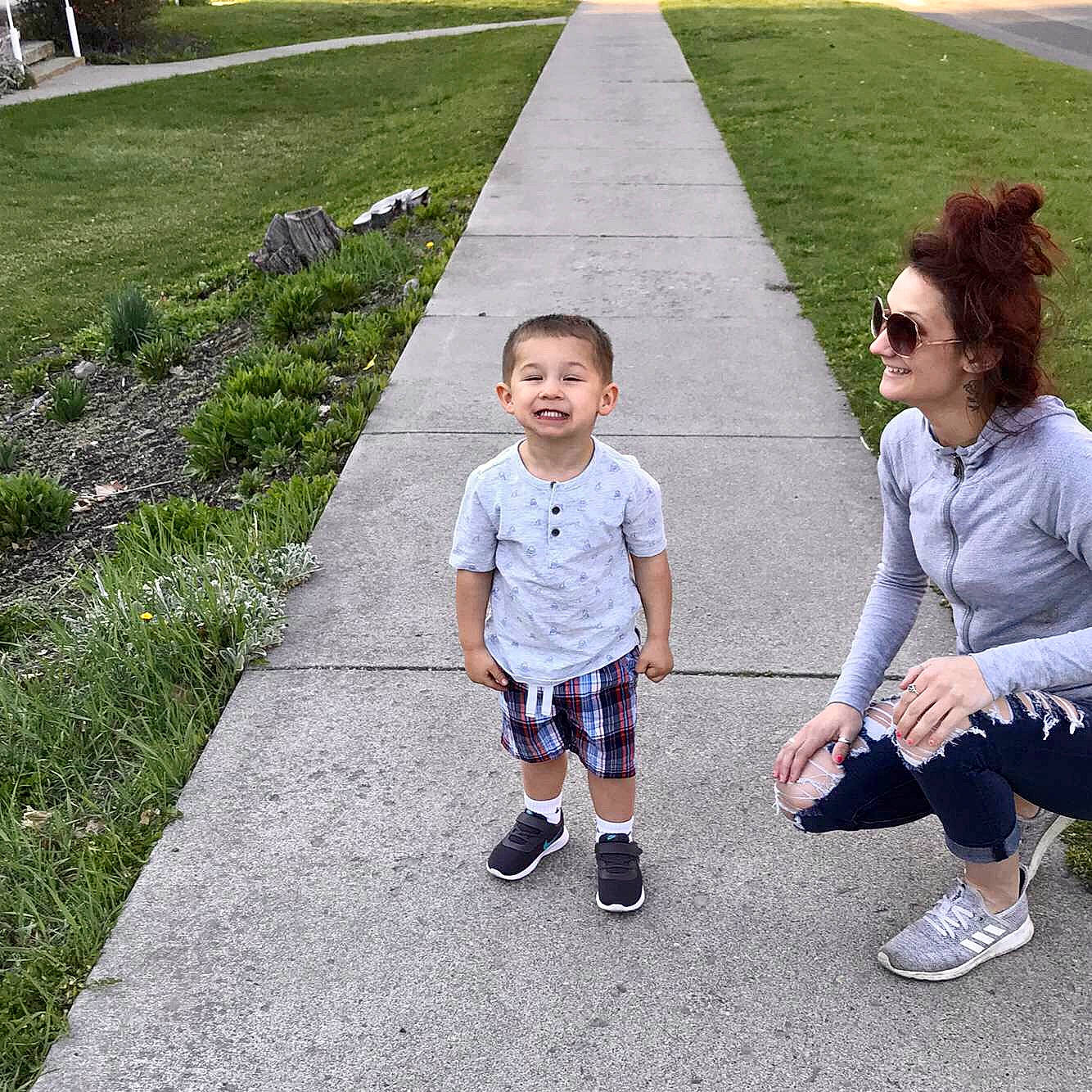 Bryler is registered to the contest to win money with this photo: asphalt, child, family, footwear, fun, grass, joy, leisure, people, person, photography, plant, play, recreation, road, shoe, smile, summer, toddler, tourism