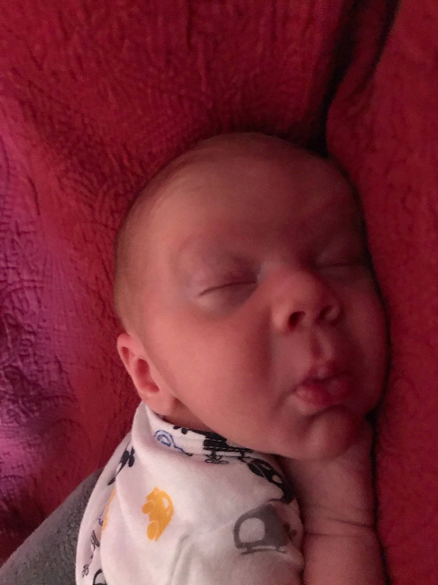 Carter joined the competition — help win amazing prizes! bedtime, cheek, child, chin, close_up, ear, eye, face, finger, forehead, hand, head, infant, lip, mouth, nose, person, skin, sleep, toddler